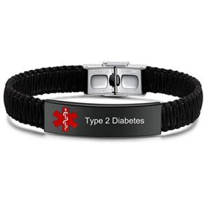 Type 2 Diabetes Medical ID Alert Bracelet